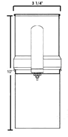 Colibri Personal Mini Drip Water Filter dimensions